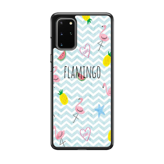 Flamingo Blue Chevron Samsung Galaxy S20 Plus Case - ezzyst