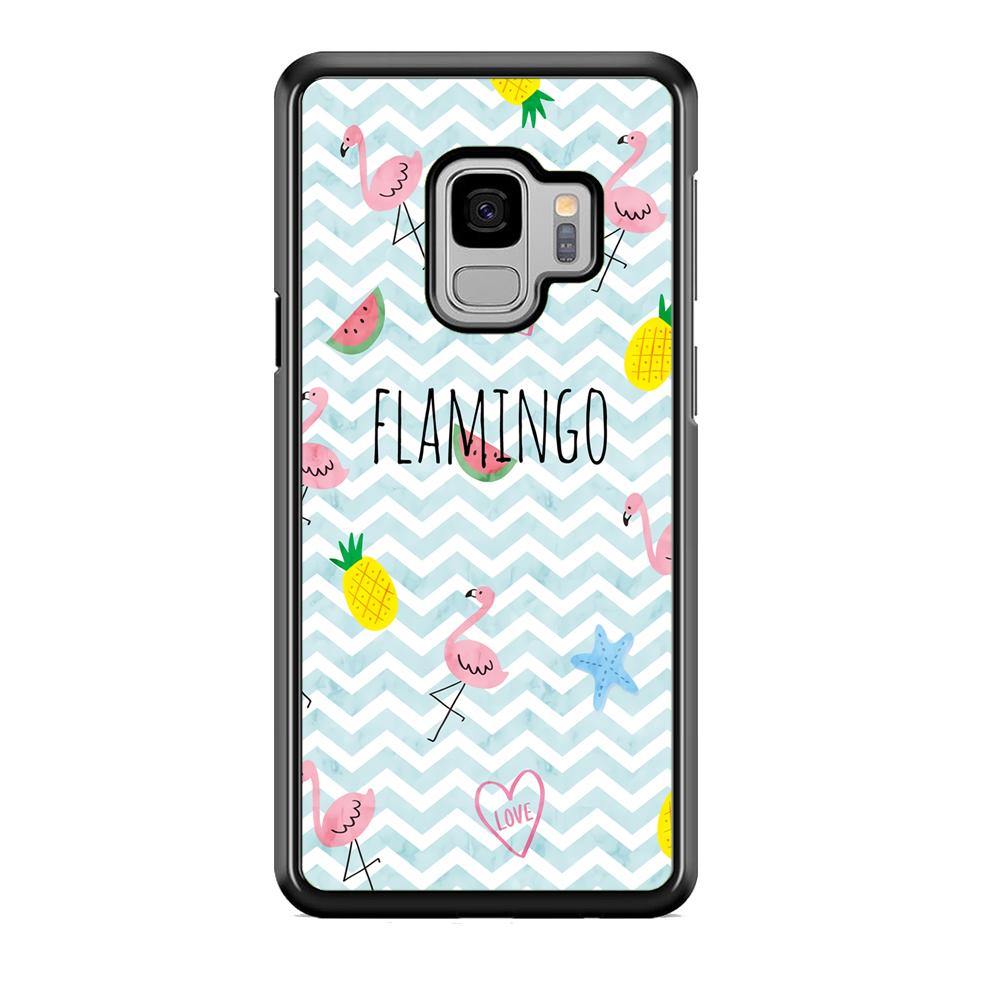 Flamingo Blue Chevron Samsung Galaxy S9 Case - ezzyst