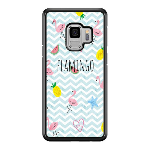 Flamingo Blue Chevron Samsung Galaxy S9 Case - ezzyst