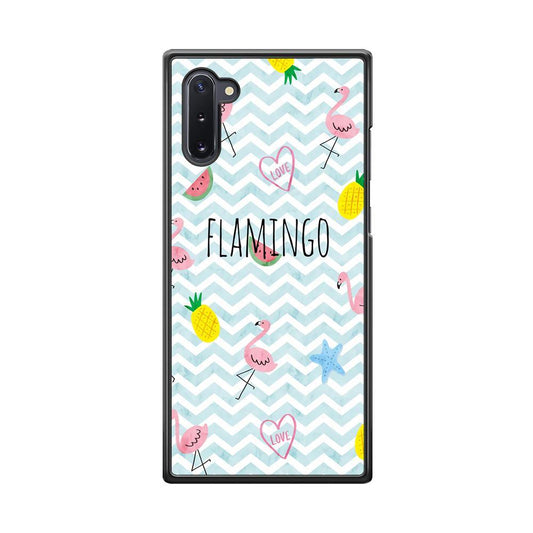 Flamingo Blue Chevron Samsung Galaxy Note 10 Case - ezzyst