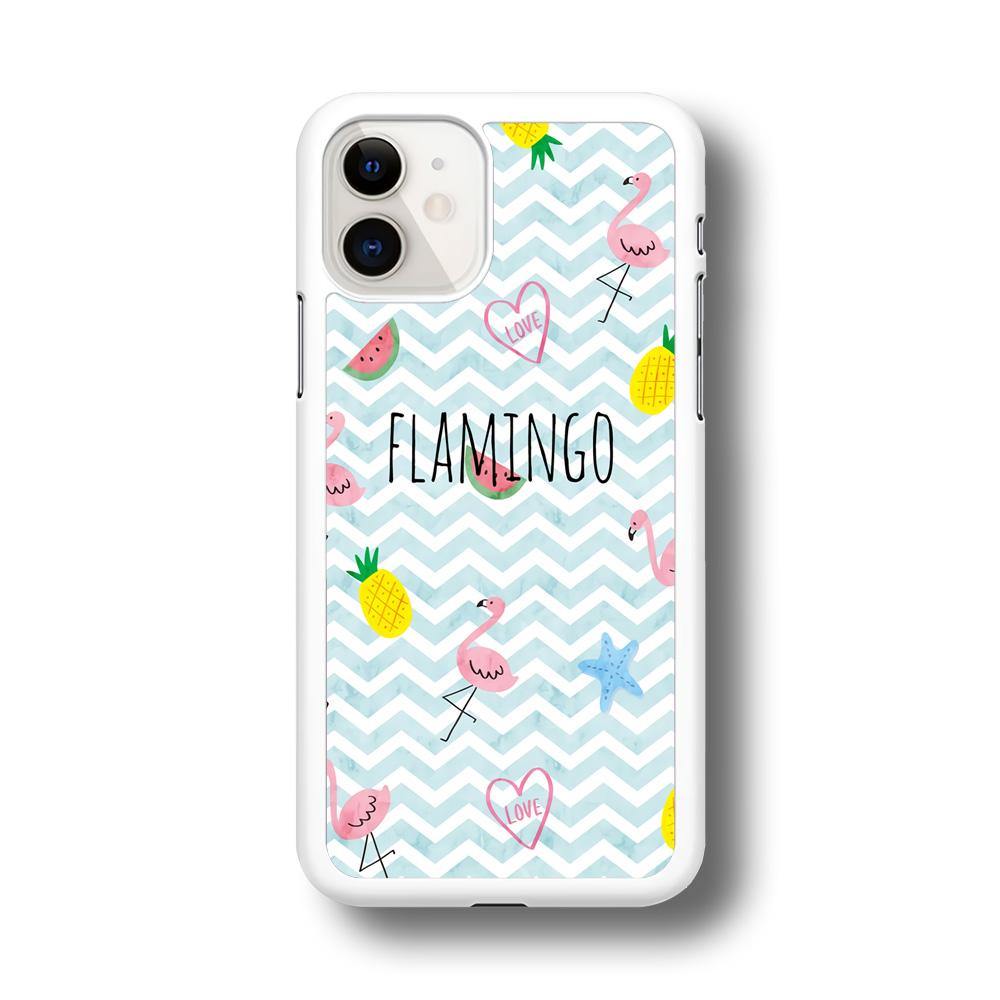 Flamingo Blue Chevron iPhone 11 Case - ezzyst