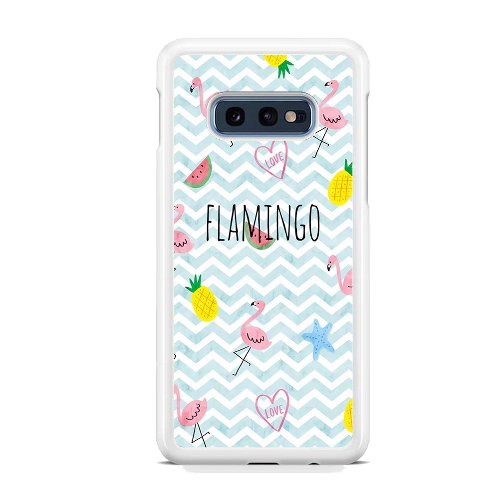 Flamingo Blue Chevron Samsung Galaxy 10e Case - ezzyst
