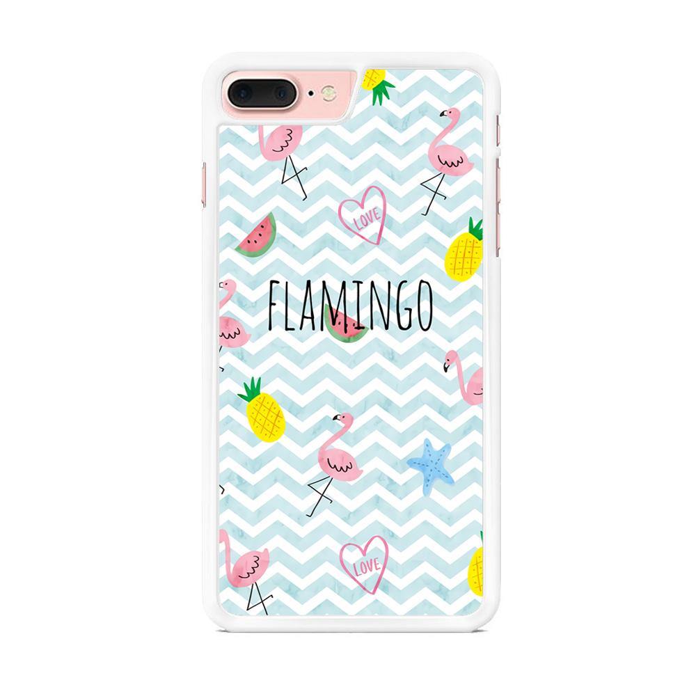 Flamingo Blue Chevron iPhone 8 Plus Case - ezzyst