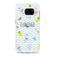 Flamingo Blue Chevron Samsung Galaxy S7 Case - ezzyst
