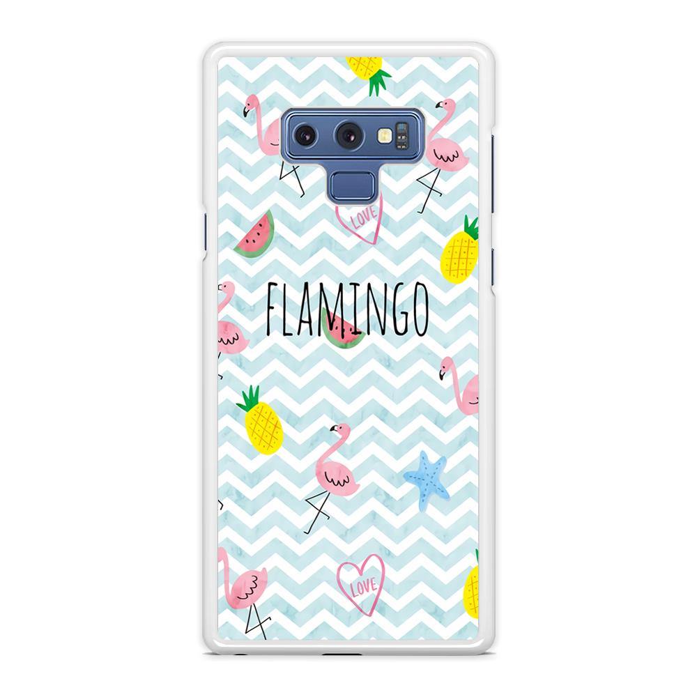 Flamingo Blue Chevron Samsung Galaxy Note 9 Case - ezzyst