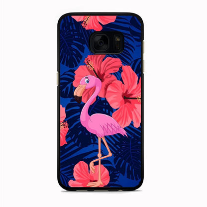 Flamingo Hibiscus Flowers Samsung Galaxy S7 Edge Case - ezzyst