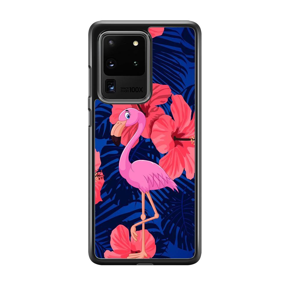 Flamingo Hibiscus Flowers Samsung Galaxy S20 Ultra Case - ezzyst
