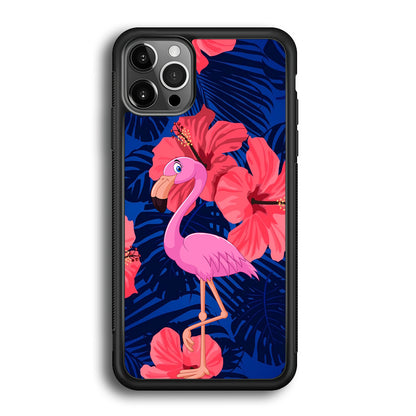 Flamingo Hibiscus Flowers iPhone 12 Pro Max Case