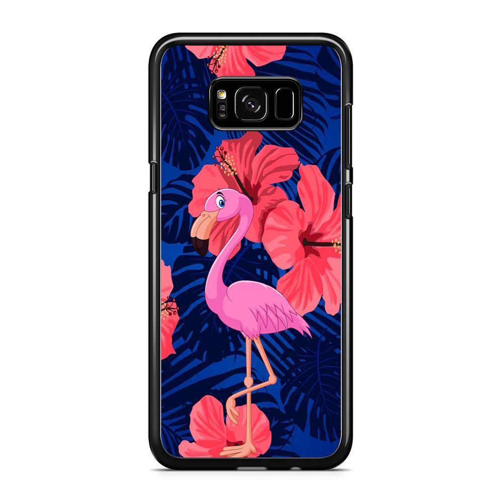 Flamingo Hibiscus Flowers Samsung Galaxy S8 Plus Case - ezzyst