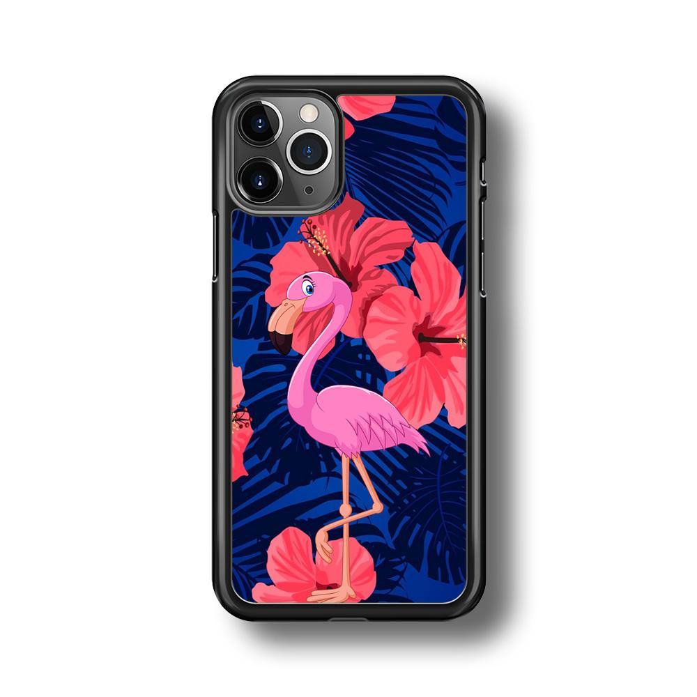 Flamingo Hibiscus Flowers iPhone 11 Pro Case - ezzyst