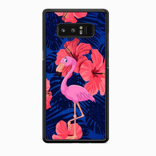 Flamingo Hibiscus Flowers Samsung Galaxy Note 8 Case - ezzyst