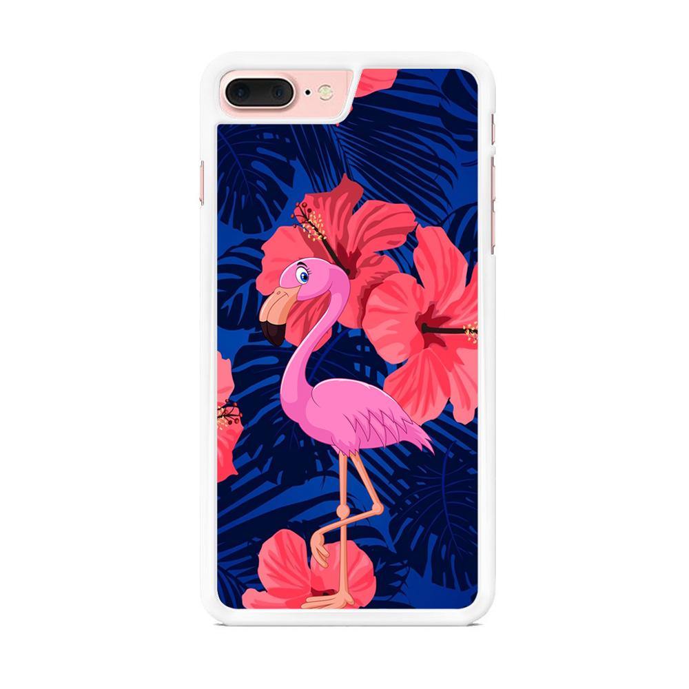 Flamingo Hibiscus Flowers iPhone 7 Plus Case - ezzyst