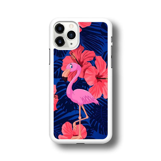 Flamingo Hibiscus Flowers iPhone 11 Pro Max Case - ezzyst