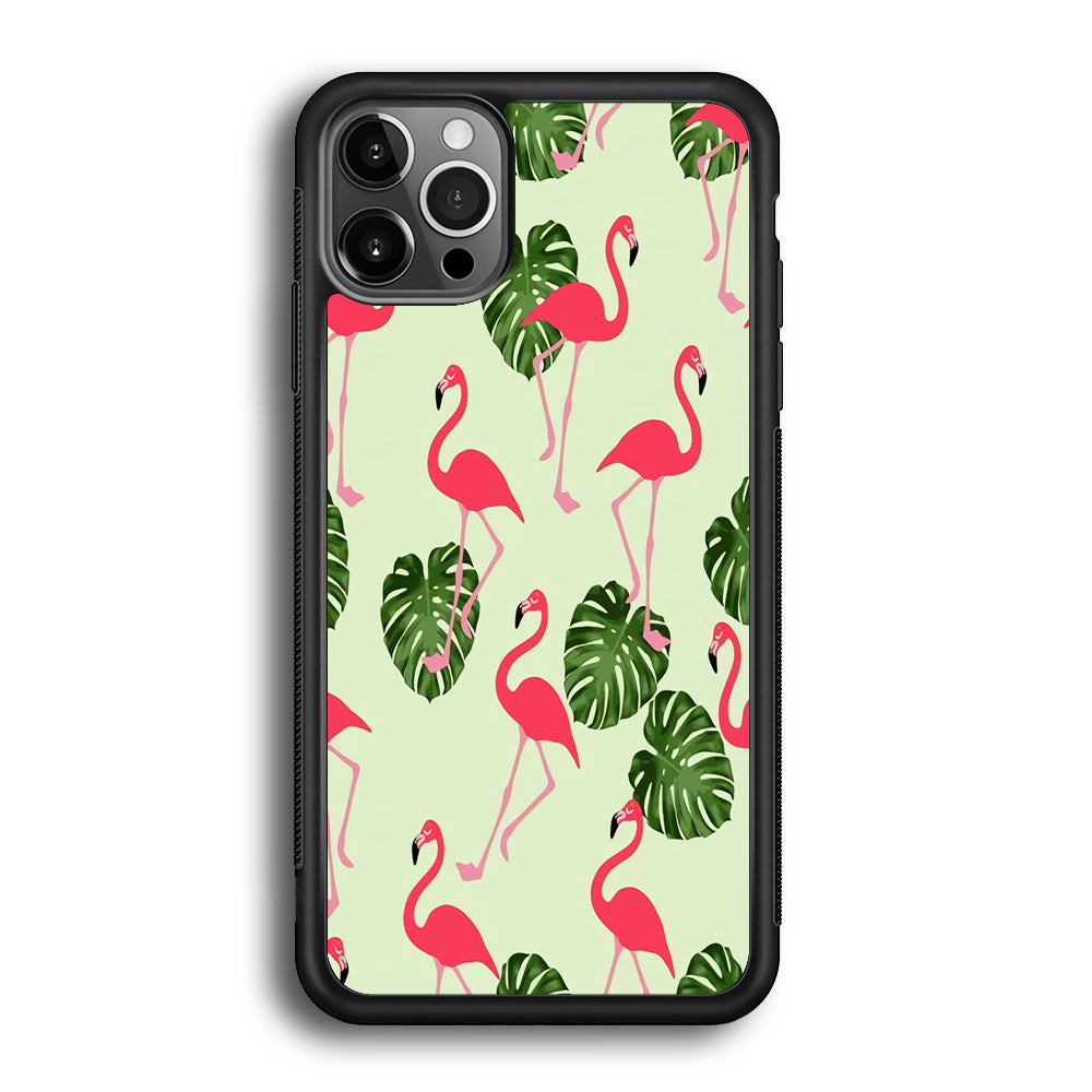 Flamingo Leaf iPhone 12 Pro Max Case