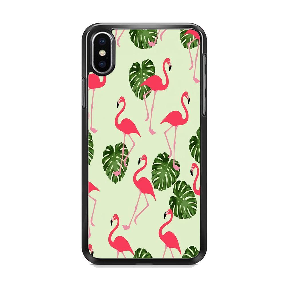 Flamingo Leaf iPhone Xs Case - ezzyst