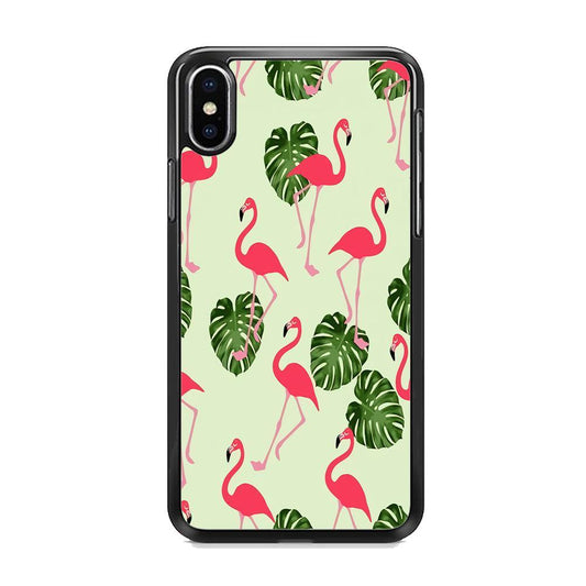 Flamingo Leaf iPhone Xs Case - ezzyst