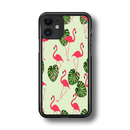 Flamingo Leaf iPhone 11 Case - ezzyst