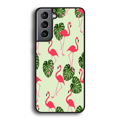 Flamingo Leaf Samsung Galaxy S21 Plus Case