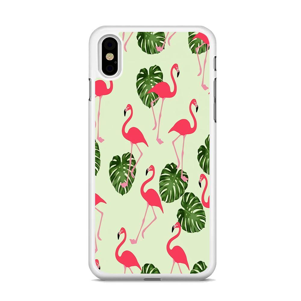 Flamingo Leaf iPhone Xs Case - ezzyst