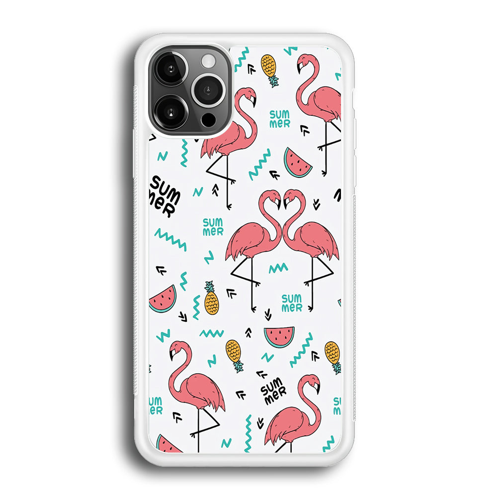 Flamingo Summer iPhone 12 Pro Case