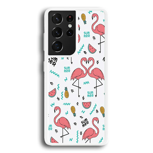 Flamingo Summer Samsung Galaxy S21 Ultra Case