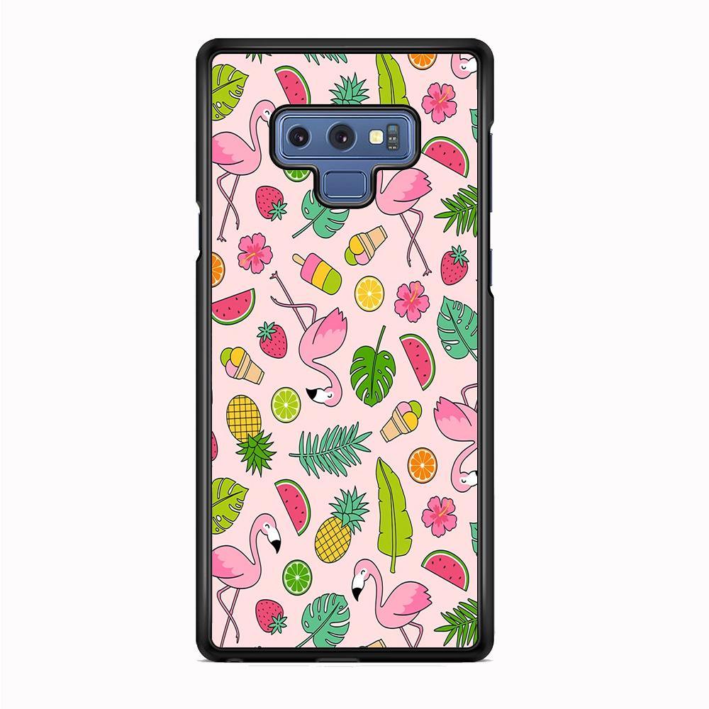 Flamingo Summer Fruit Samsung Galaxy Note 9 Case - ezzyst