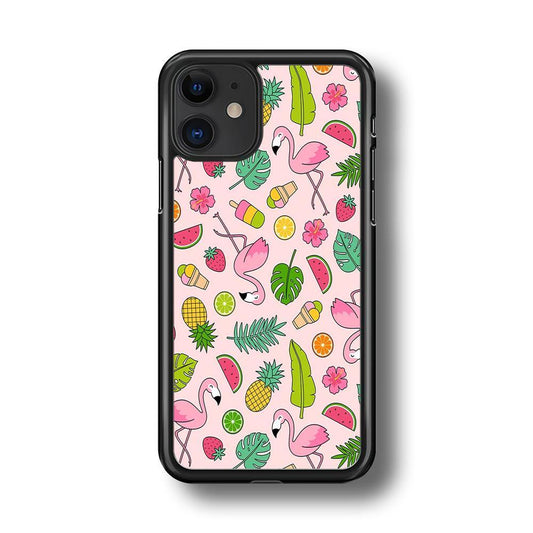 Flamingo Summer Fruit iPhone 11 Case - ezzyst