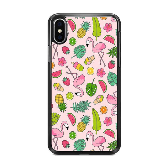 Flamingo Summer Fruit iPhone Xs Max Case - ezzyst