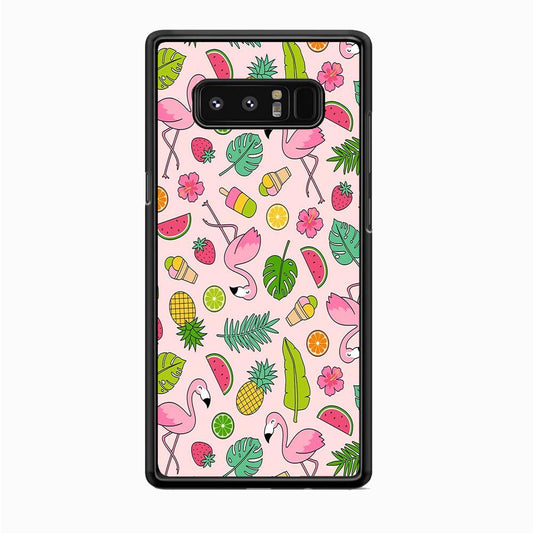 Flamingo Summer Fruit Samsung Galaxy Note 8 Case - ezzyst