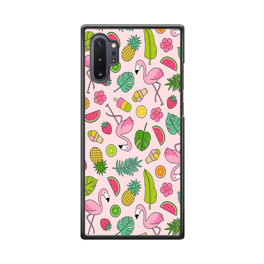 Flamingo Summer Fruit Samsung Galaxy Note 10 Plus Case - ezzyst