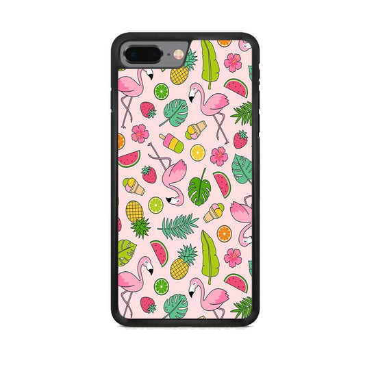 Flamingo Summer Fruit iPhone 8 Plus Case - ezzyst