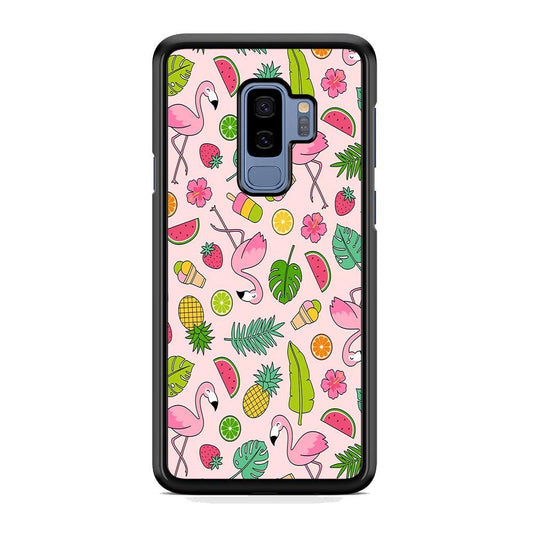 Flamingo Summer Fruit Samsung Galaxy S9 Plus Case - ezzyst