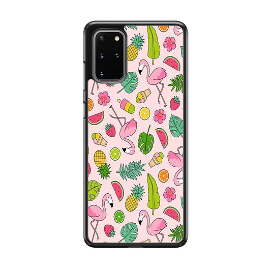 Flamingo Summer Fruit Samsung Galaxy S20 Plus Case - ezzyst