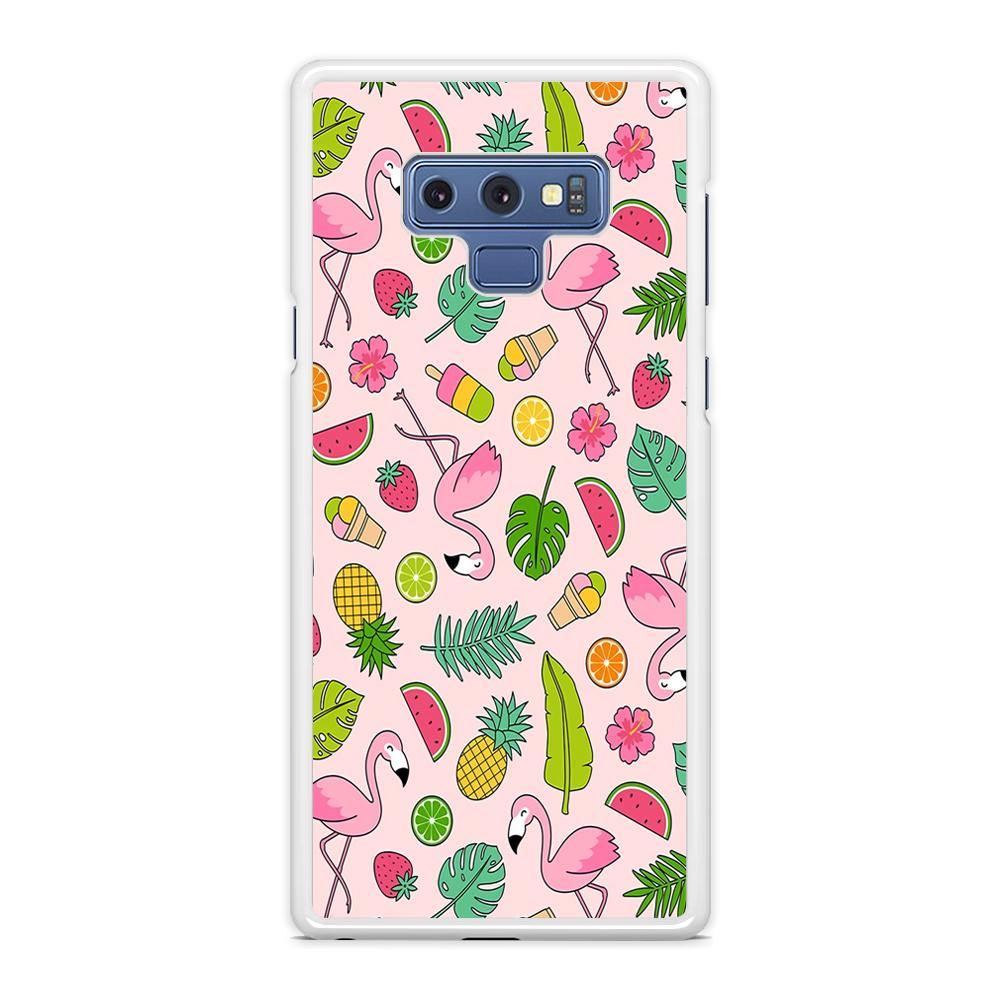 Flamingo Summer Fruit Samsung Galaxy Note 9 Case - ezzyst