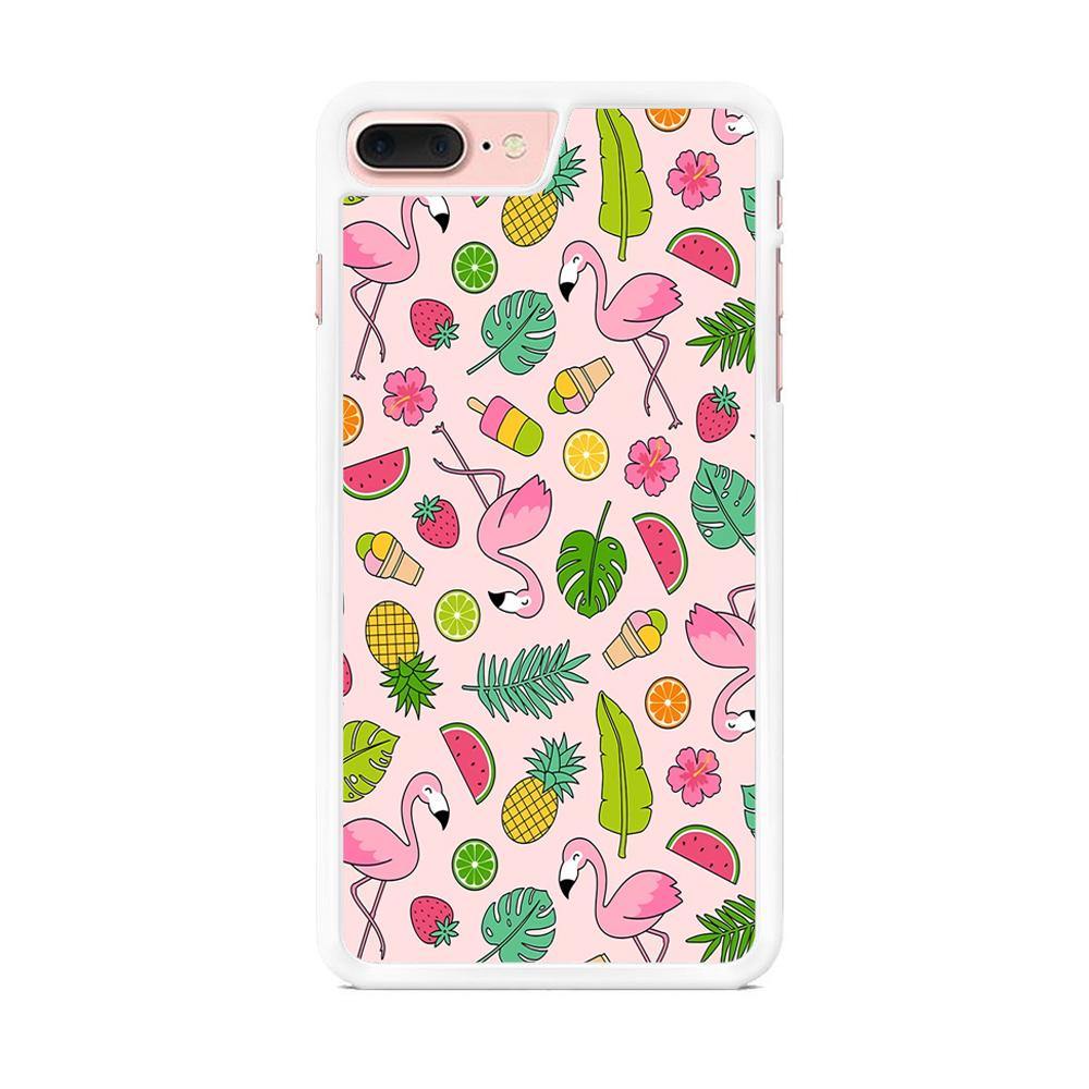 Flamingo Summer Fruit iPhone 7 Plus Case - ezzyst