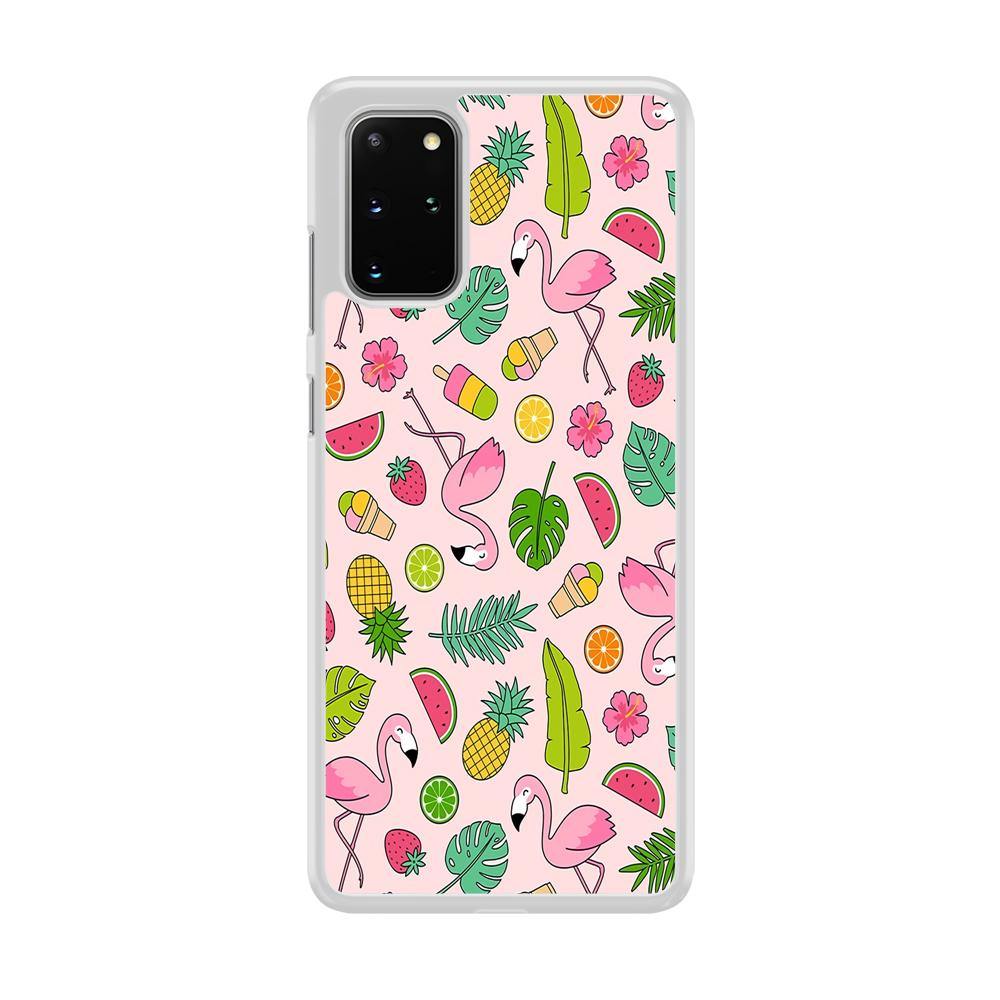 Flamingo Summer Fruit Samsung Galaxy S20 Plus Case - ezzyst