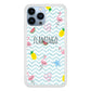 Flamingo Blue Chevron iPhone 13 Pro Max Case