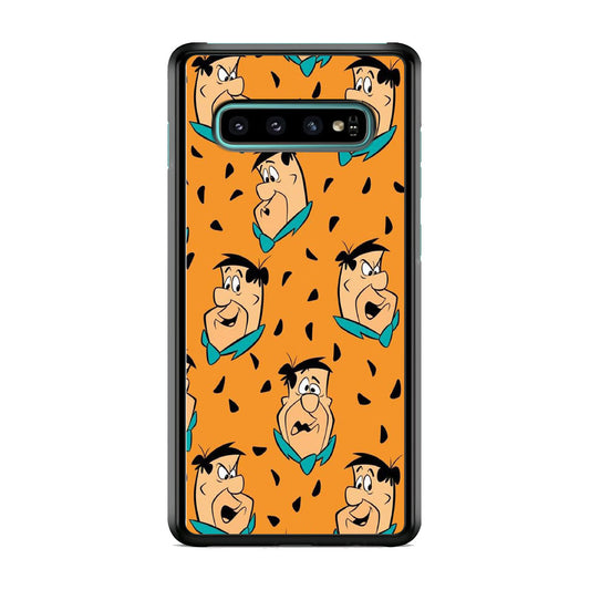 Flintstone Fred Doodle Emoji Samsung Galaxy S10 Case