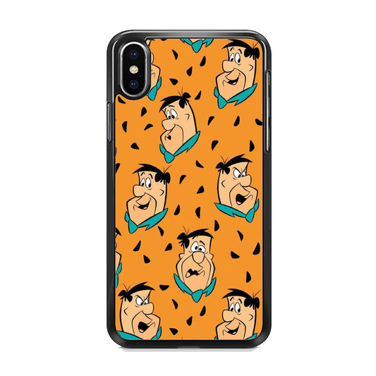 Flintstone Fred Doodle Emoji iPhone Xs Case