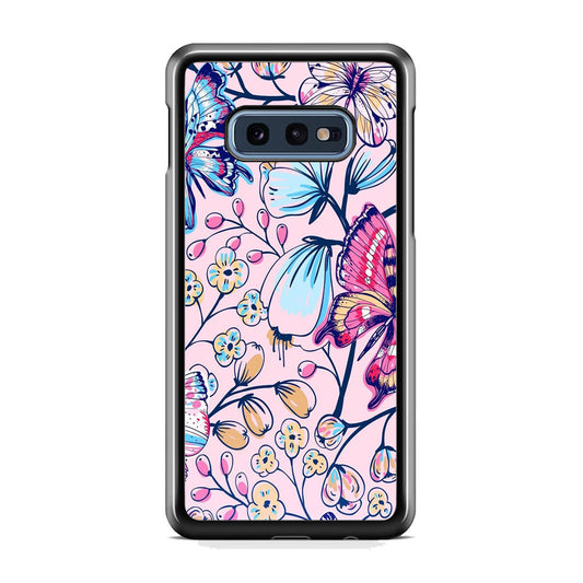 Flowers And Paint Butterfly Samsung Galaxy 10e Case