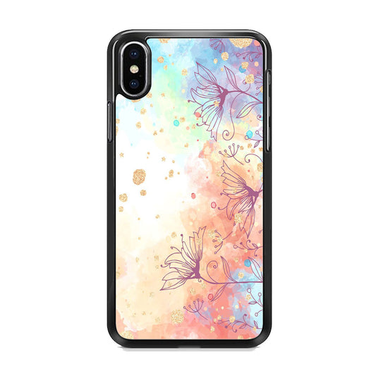 Flowers Purple And Mix Colours iPhone Xs Case