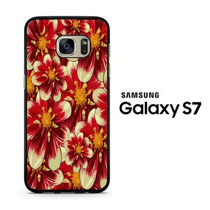 Flowers Red Mix Samsung Galaxy S7 Case - ezzystore - Phone Case