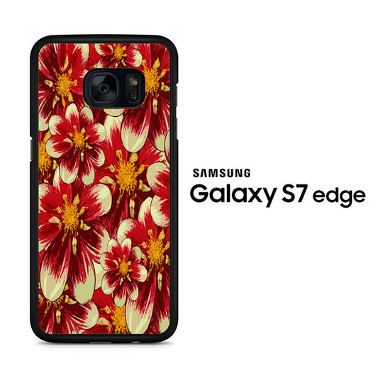 Flowers Red Mix Samsung Galaxy S7 Edge Case - ezzystore - Phone Case