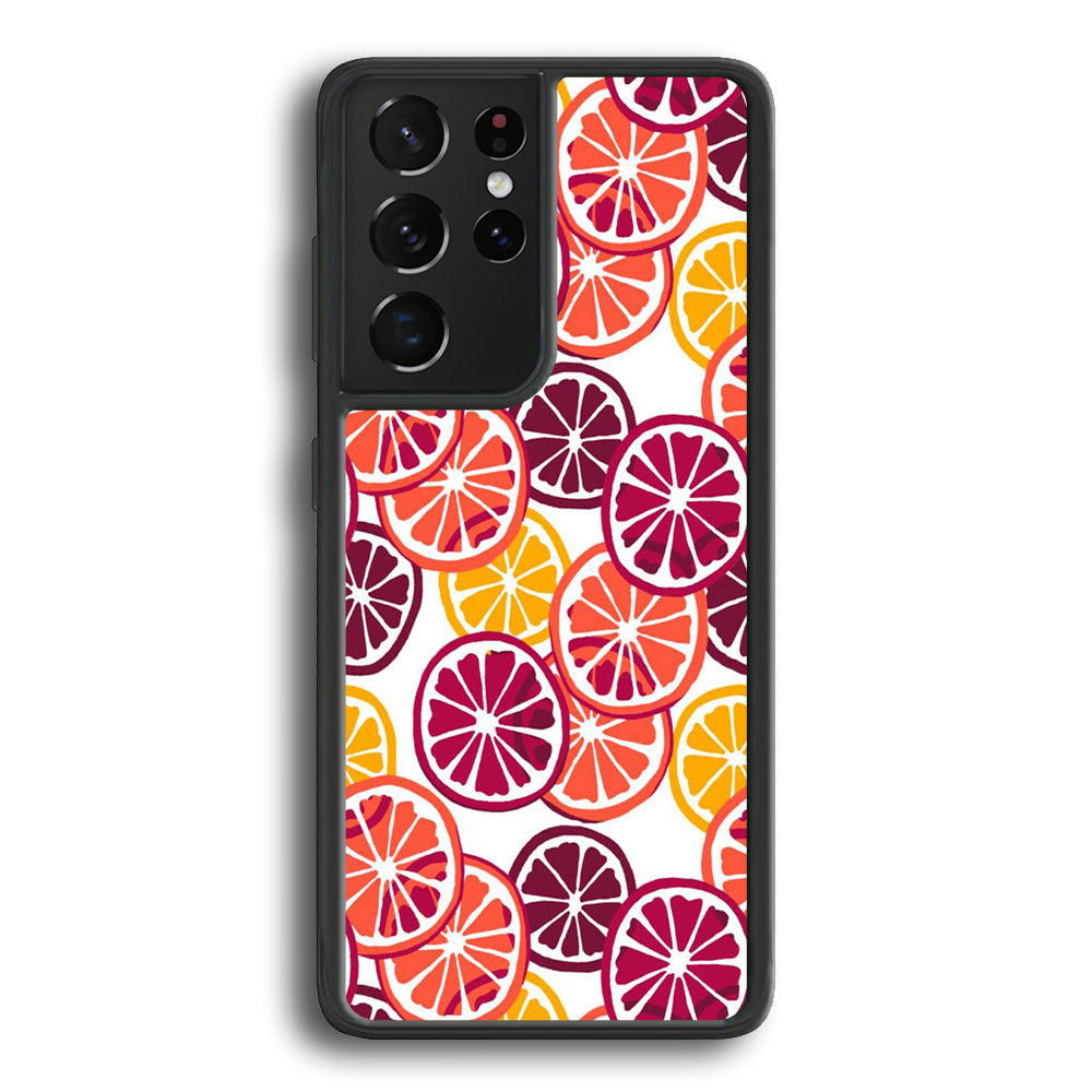 Fruit Fresh Orange Samsung Galaxy S21 Ultra Case