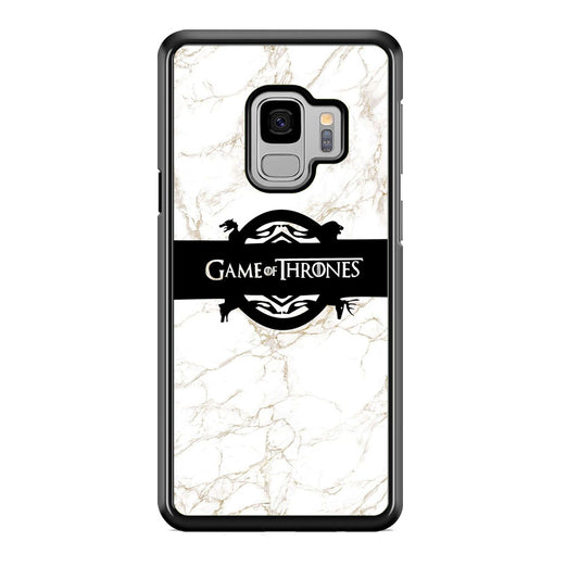 Game Of Thrones Logo White Marble Samsung Galaxy S9 Case