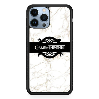 Game Of Thrones Logo White Marble iPhone 13 Pro Max Case