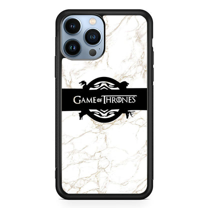 Game Of Thrones Logo White Marble iPhone 13 Pro Case