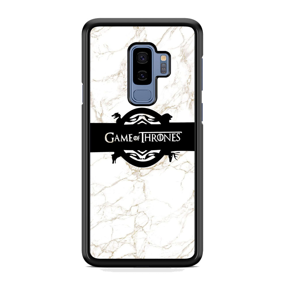 Game Of Thrones Logo White Marble Samsung Galaxy S9 Plus Case