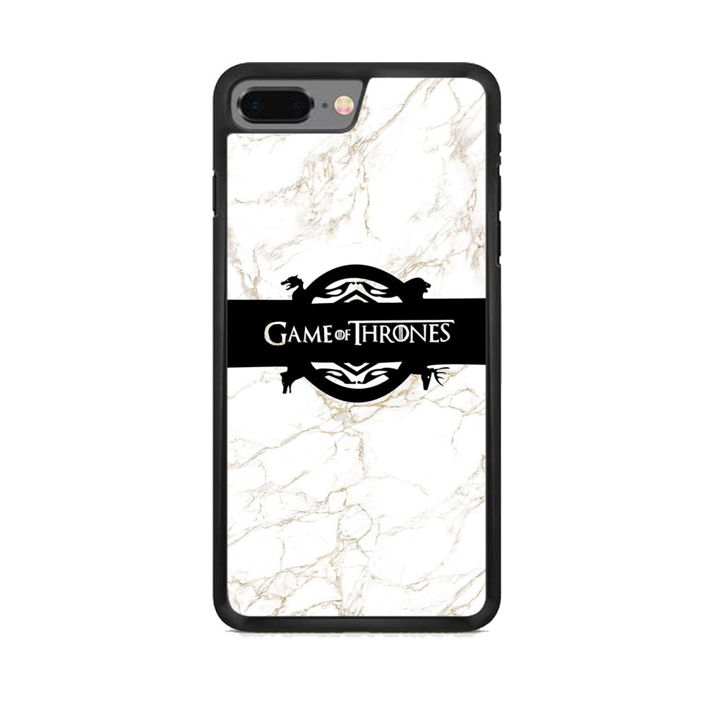 Game Of Thrones Logo White Marble iPhone 7 Plus Case