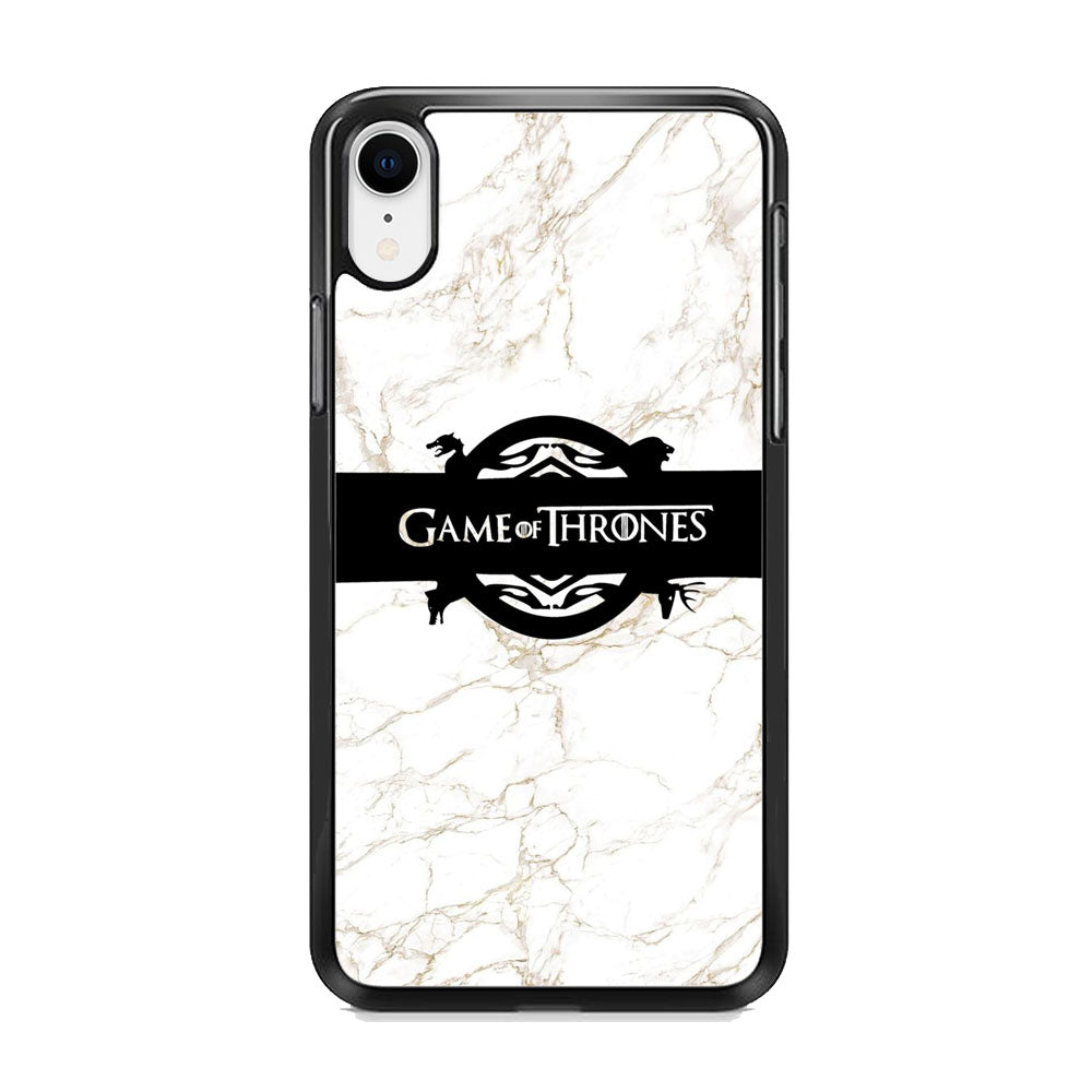 Game Of Thrones Logo White Marble iPhone XR Case
